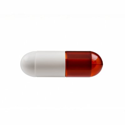 Gelatin capsule, red and white RED\WHITE, size "0" BK-0024 фото