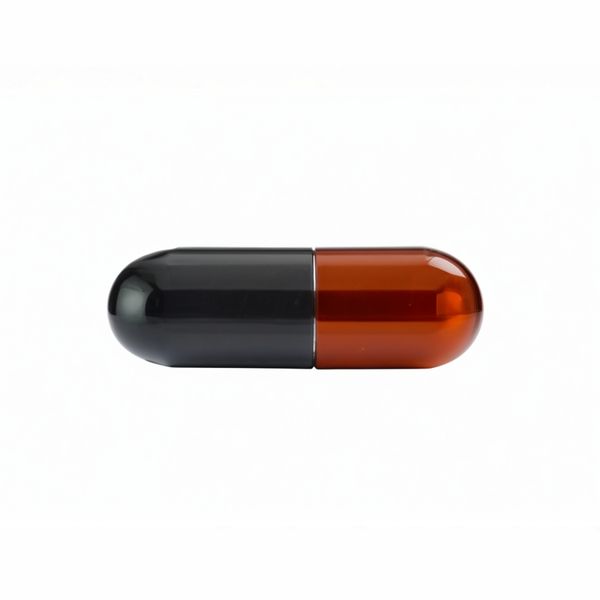 Gelatin capsule, black-red BLACK/RED, size "00" BK-0021 фото